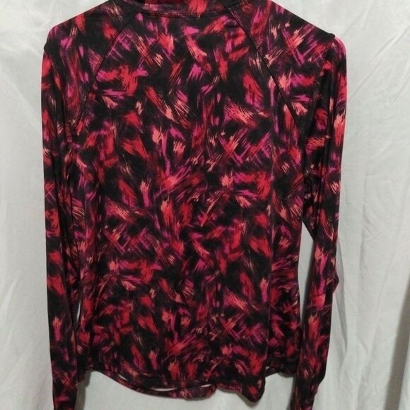 Exertek Zippered Work Out Jacket Women Size L Long Sleeve Pockets Grunge - Picture 7 of 8